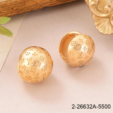 European and American high-end gold textured alloy personalized fashionable earrings